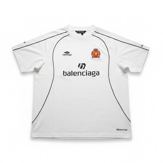Balenciaga-inspired soccer jersey T-shirt.